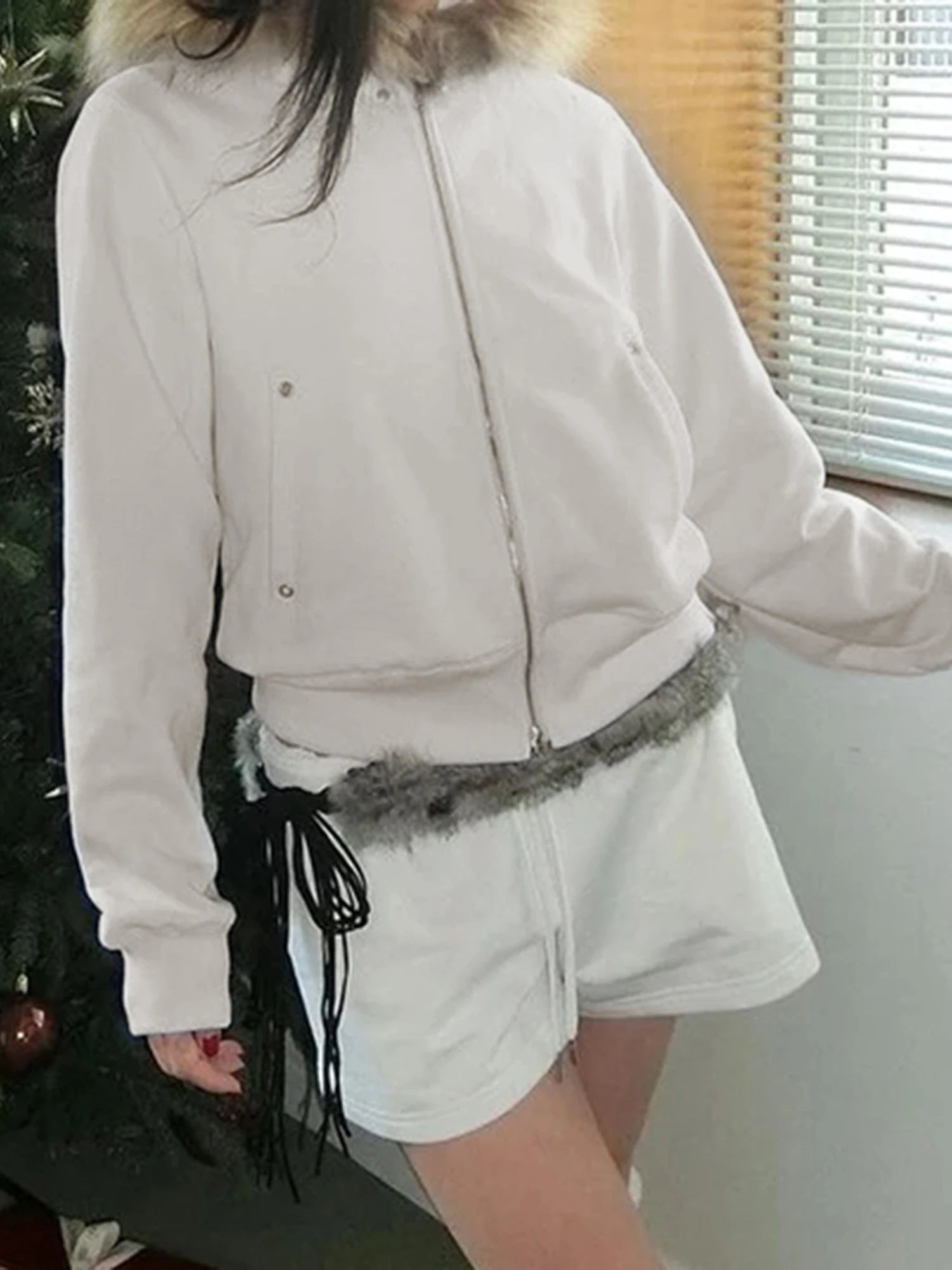 Winter Faux Fur Hooded Coat